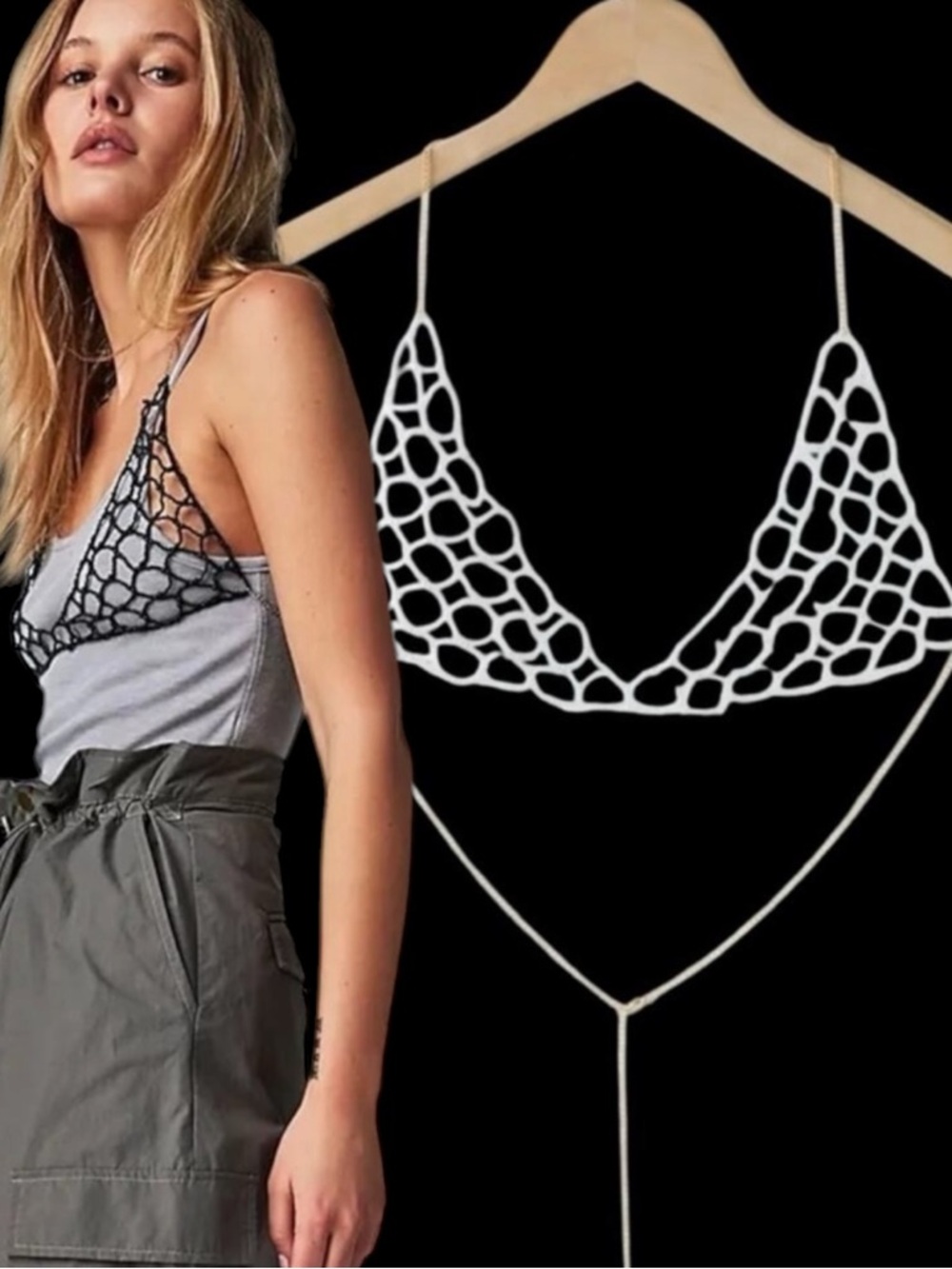 Free People Ethereal Dainty First Love Pearl Body Chain in Ivory NWT Coquette OS